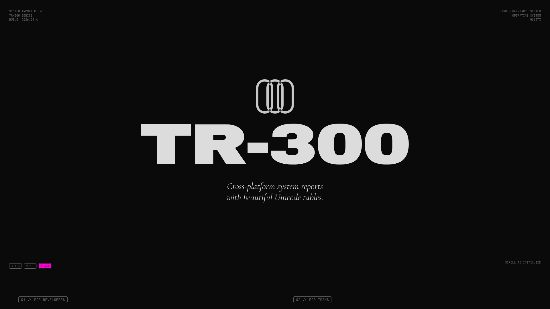 TR-300 Machine Report